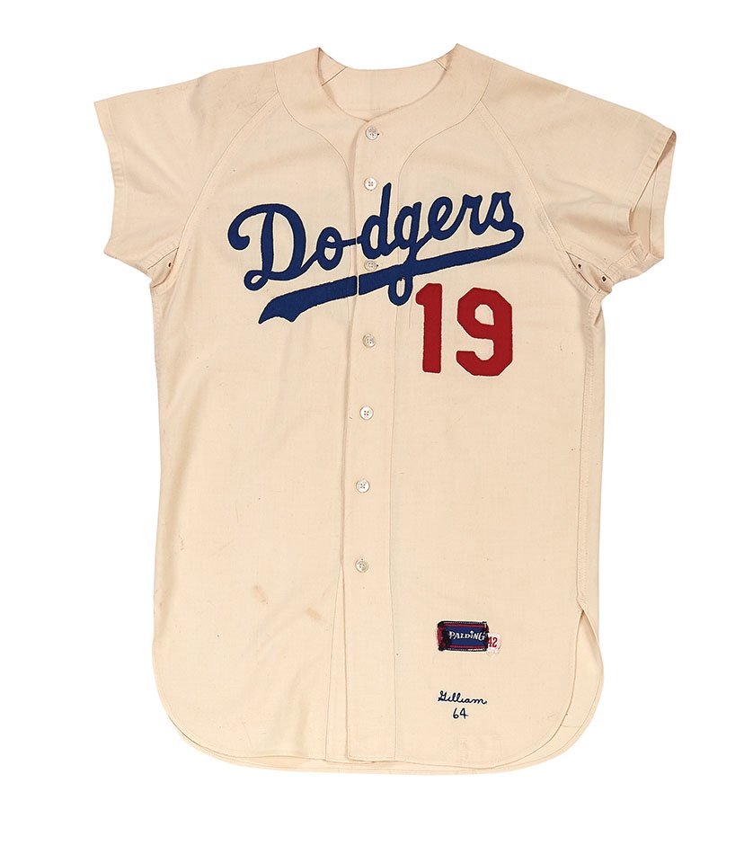 - 1964 Jim Gilliam Los Angeles Dodgers Game-Worn Jersey