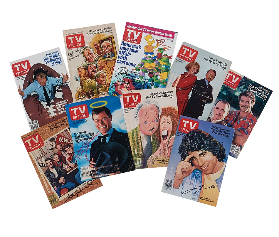 Rock And Pop Culture - Amazing Collection of 300+ TV Guide Signed Covers
