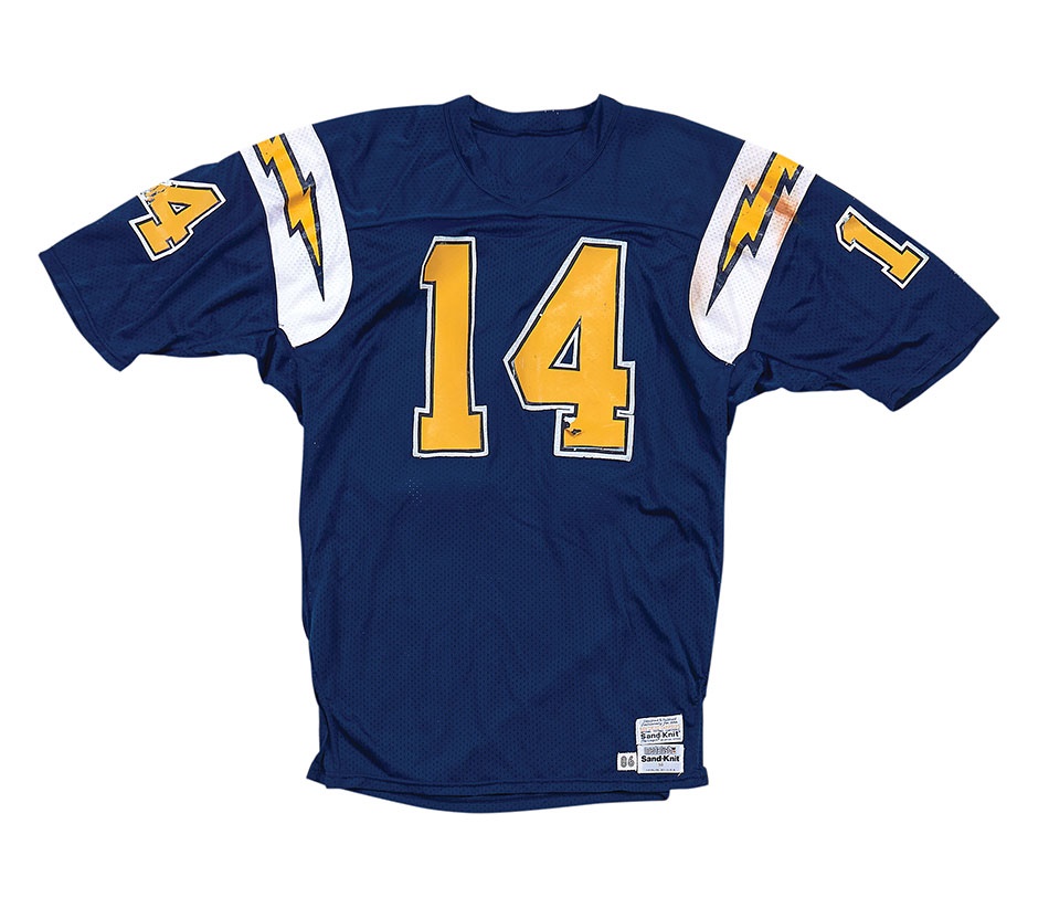1986 Dan Fouts San Diego Chargers Signed, Game-Worn Jersey