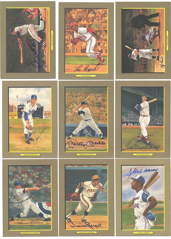 Property from the Collection of Lou Brock - Lou Brock's Personal Perez-Steele Greatest Moments Signed Cards (40)