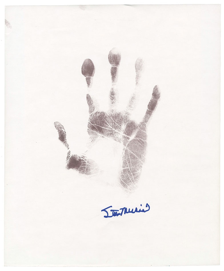 Baseball Autographs - Stan Musial Signed Handprint