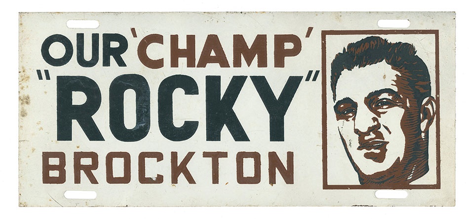 Muhammad Ali & Boxing - 1950s Rocky Marciano License Plate