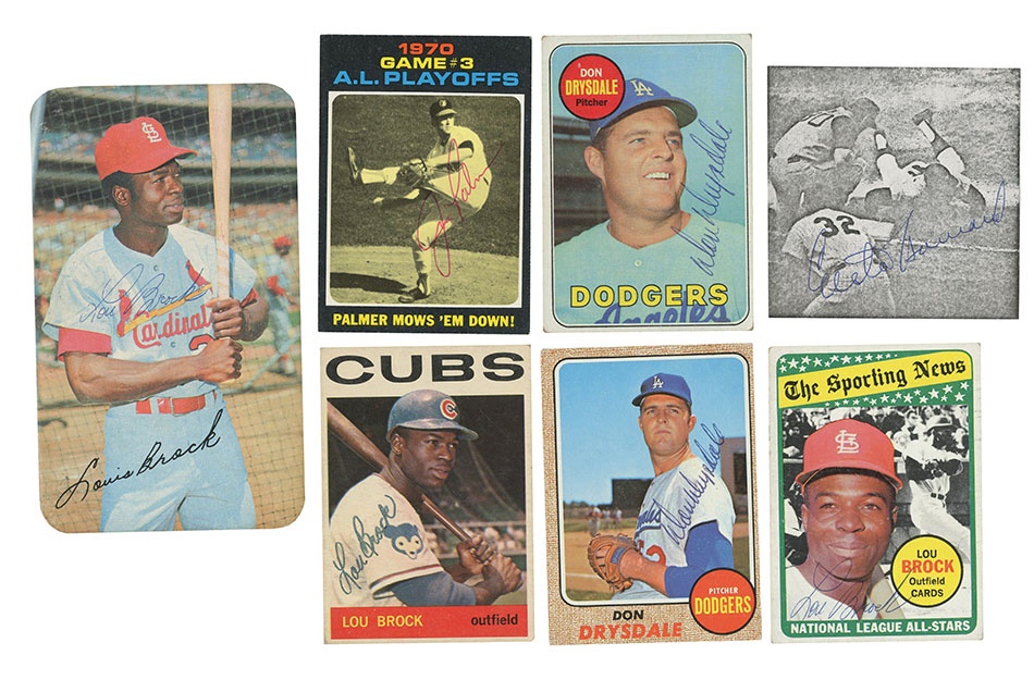 Baseball Autograph Card & Photo Collection Including Drysdale (45+)