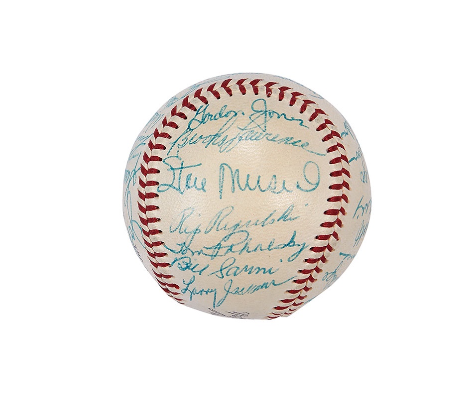 - 1955 St Louis Cardinals Team-Signed Baseball