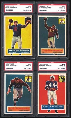 Sports Cards - 1956 Topps Football Lot of (7) PSA 9's