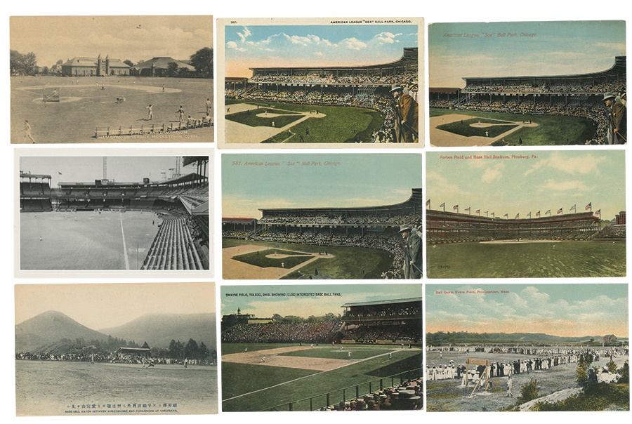 Sports and Non Sports Cards - 1900s-60s Baseball Stadium Postcard Collection (337)