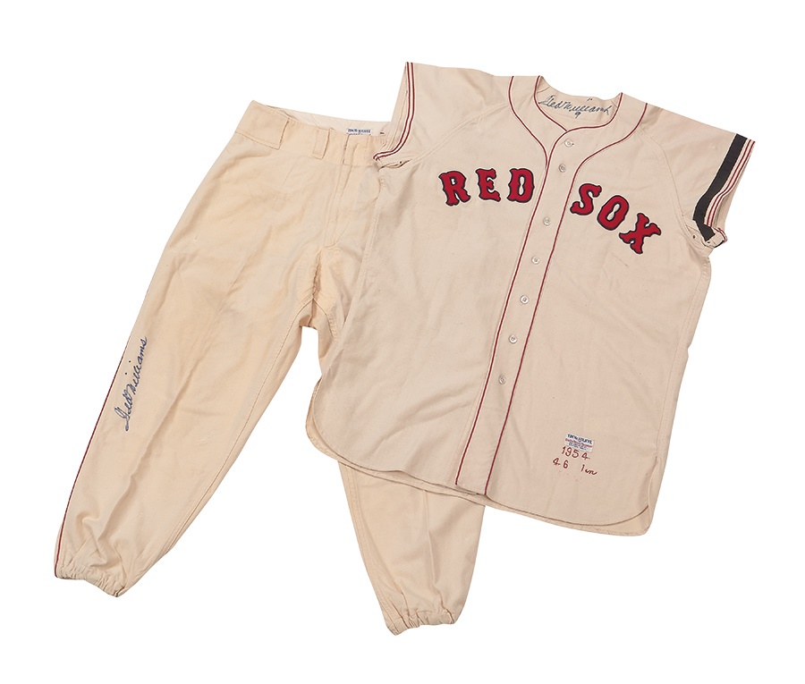 1954-55 Ted Williams Game Worn Uniform with Harry Agganis Memorial Armband