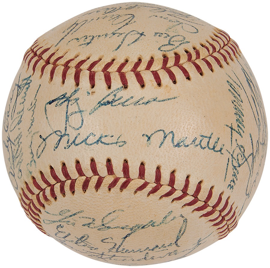 NY Yankees, Giants & Mets - 1956 New York Yankees Team Signed Baseball
