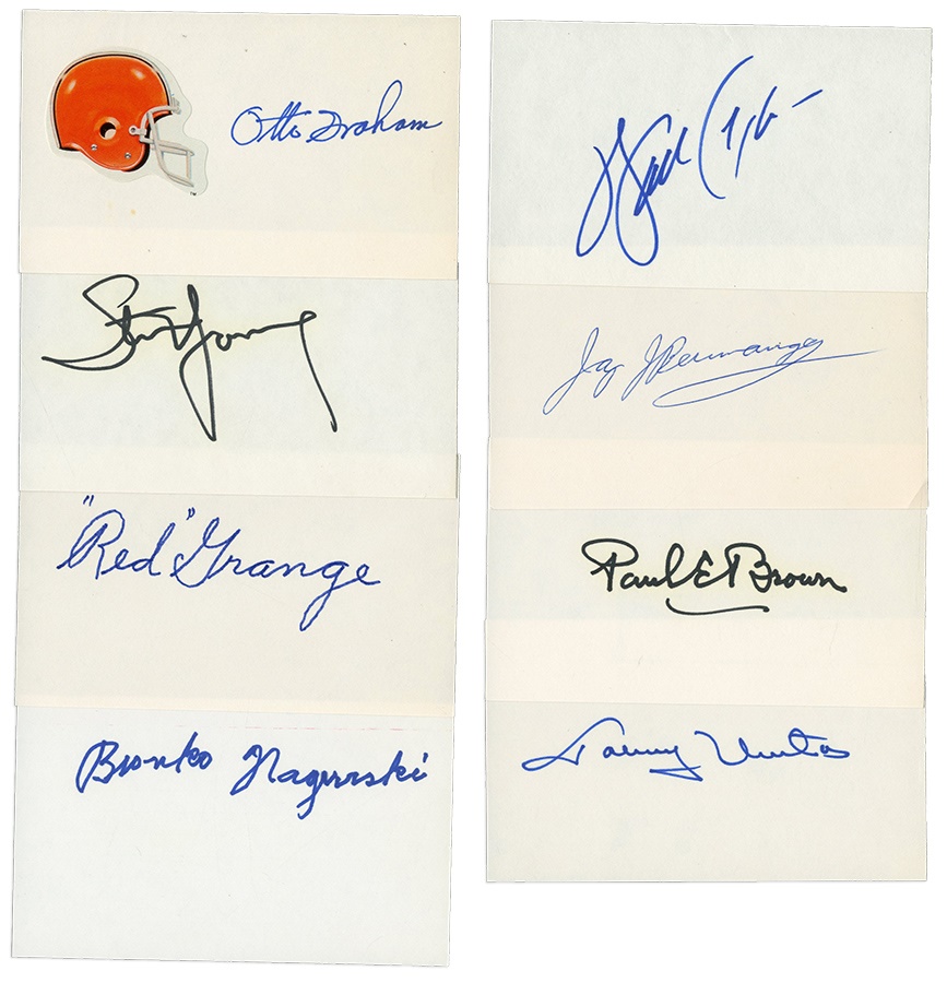 - Football Stars Signed Index Card Collection (27)