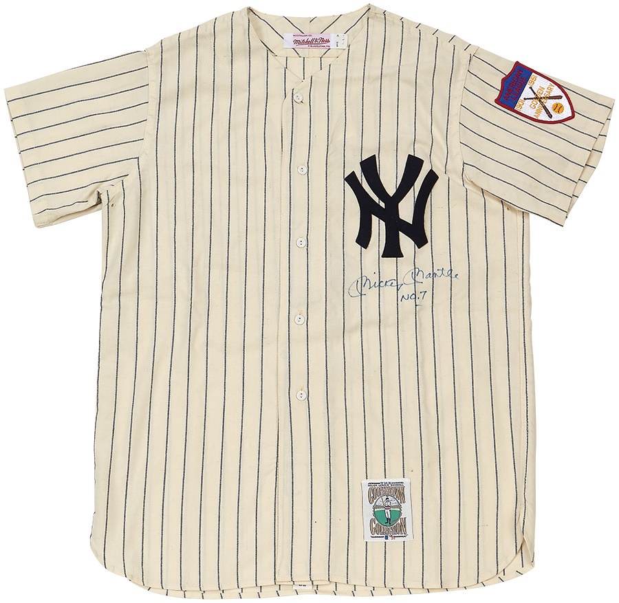 Mantle and Maris - Mickey Mantle Signed Flannel Jersey