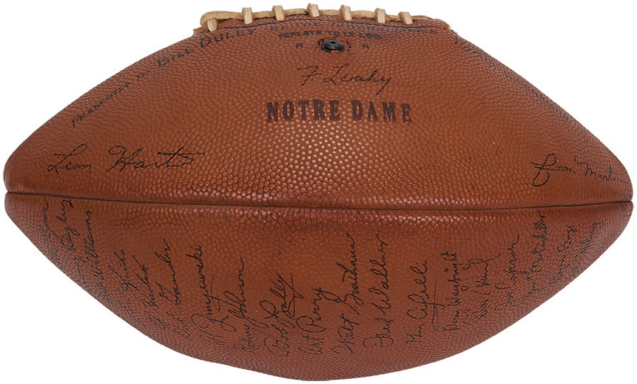 - 1949 Notre Dame National Champions Team Signed Football