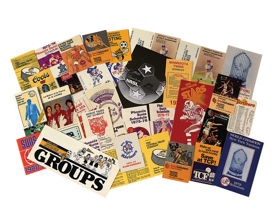 - 1970's-80's Huge Sports Schedule Collection (550)