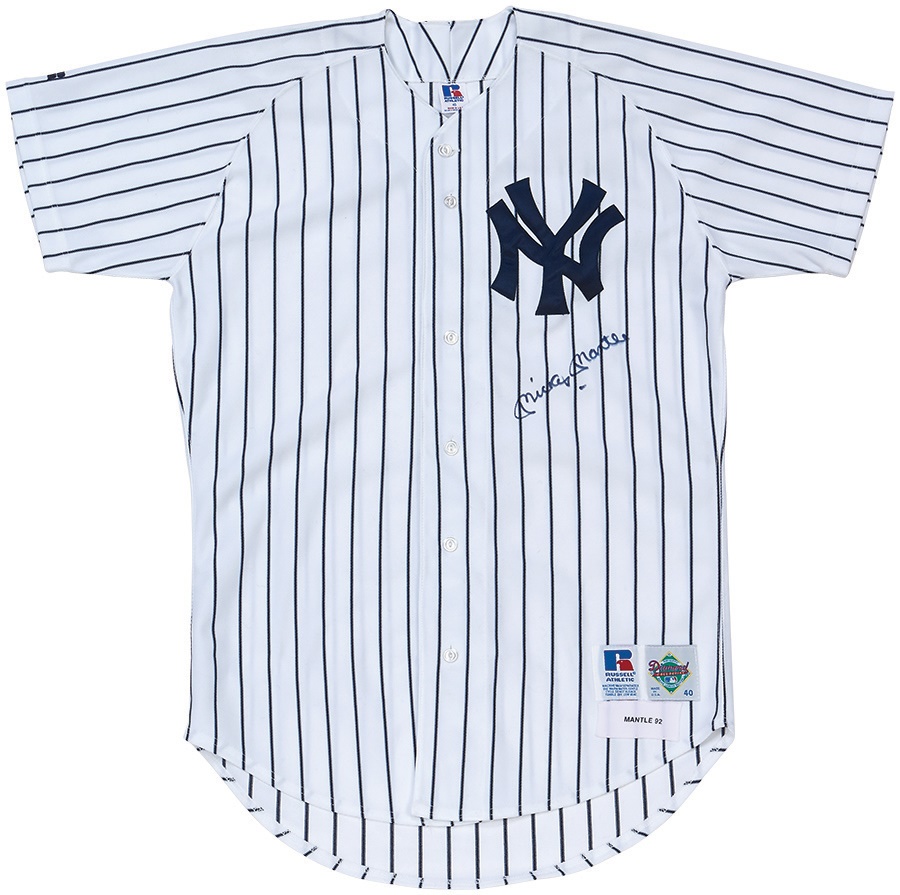 Mantle and Maris - Mickey Mantle Signed Knit Jersey