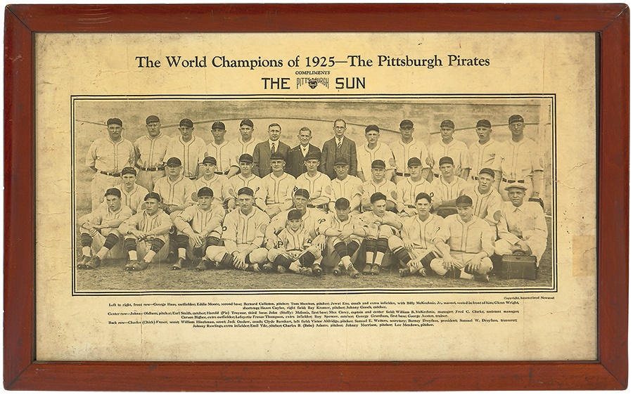 - Pittsburgh Sun 1925 World Champion Pittsburgh Pirates Panorama