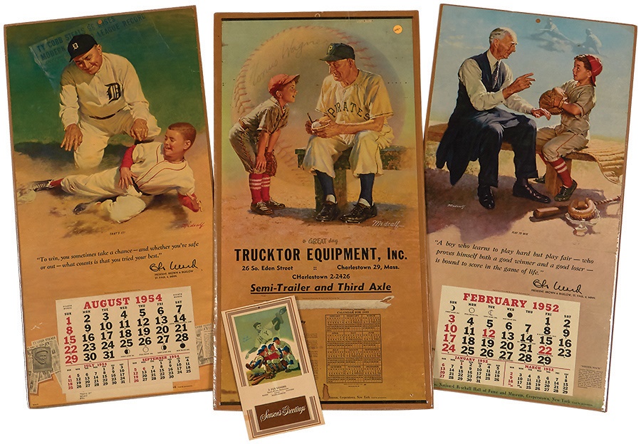 - 1954 Brown & Bigelow "Lifesized" Salesman''s Calendars(4)