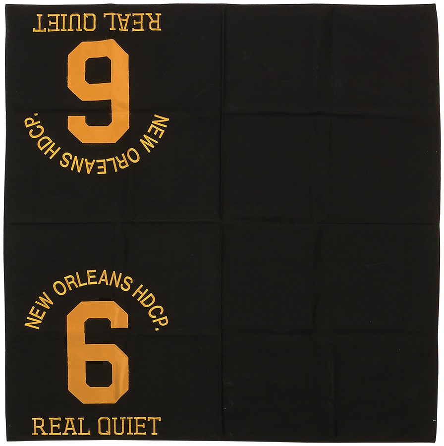 - Real Quiet 2nd Place New Orleans Handicap Saddle Cloth