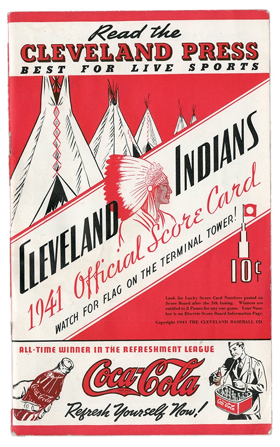 Tickets, Publications & Pins - 1941 Joe DiMaggio 56-Game Hitting Streak Ends Program