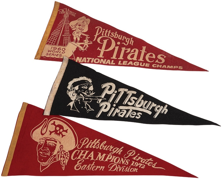 - Pittsburgh Pirates Pennant Collection With Rare Styles (3)