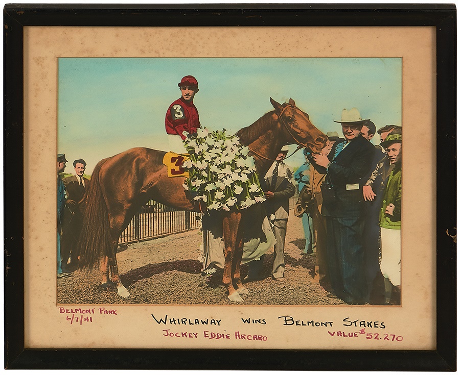 - 1941 Whirlaway Belmont Stakes Colorized Photograph