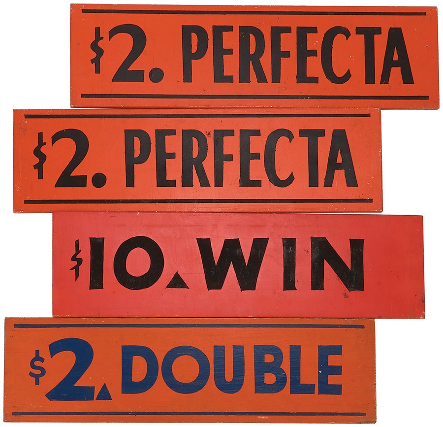Collection of Horse Race Betting Signs (4)