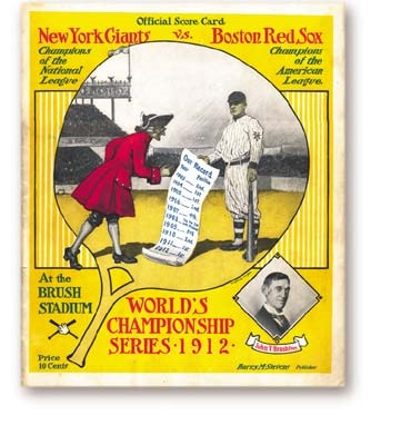 Programs - 1912 World Series Program Unscored wonder is VG-EX