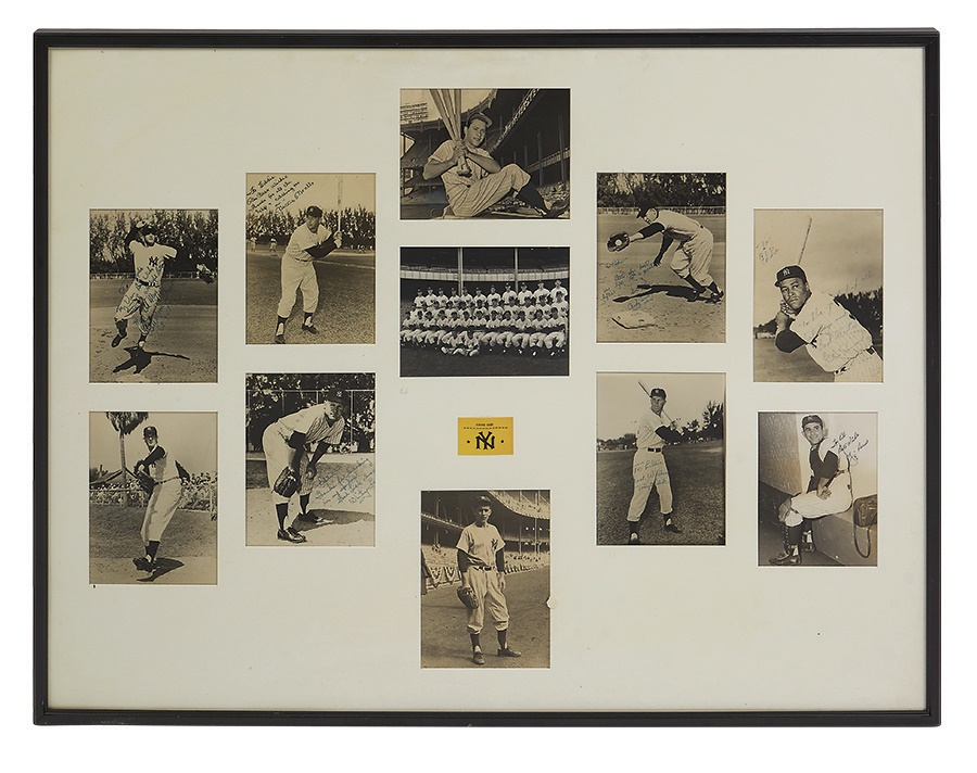 - 1957 New York Yankees Vintage Signed 8x10 Display