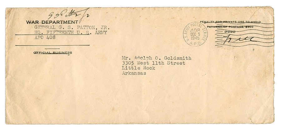 - General George S. Patton Signed Envelope