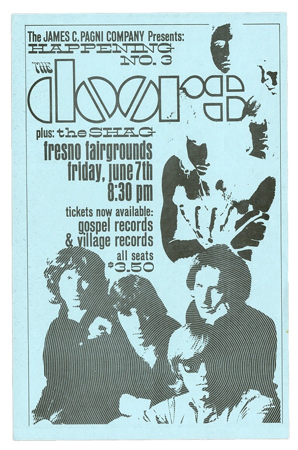 Rock 'N' Roll - 1968 The Doors Concert Handbill
