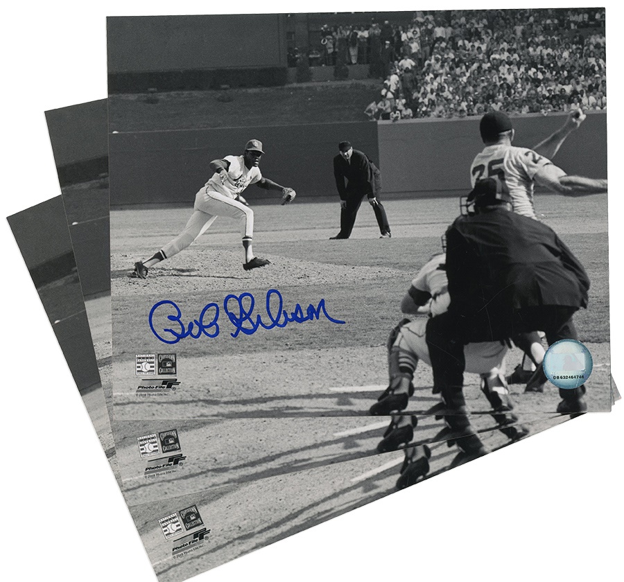 The Bob Gibson Collection - Bob Gibson Signed 17 Strikeout Game Photographs (49)