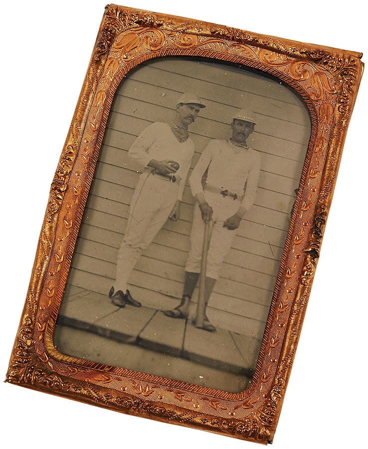 19th Century Baseball - Twin Brothers 1870's Baseball Tintype
