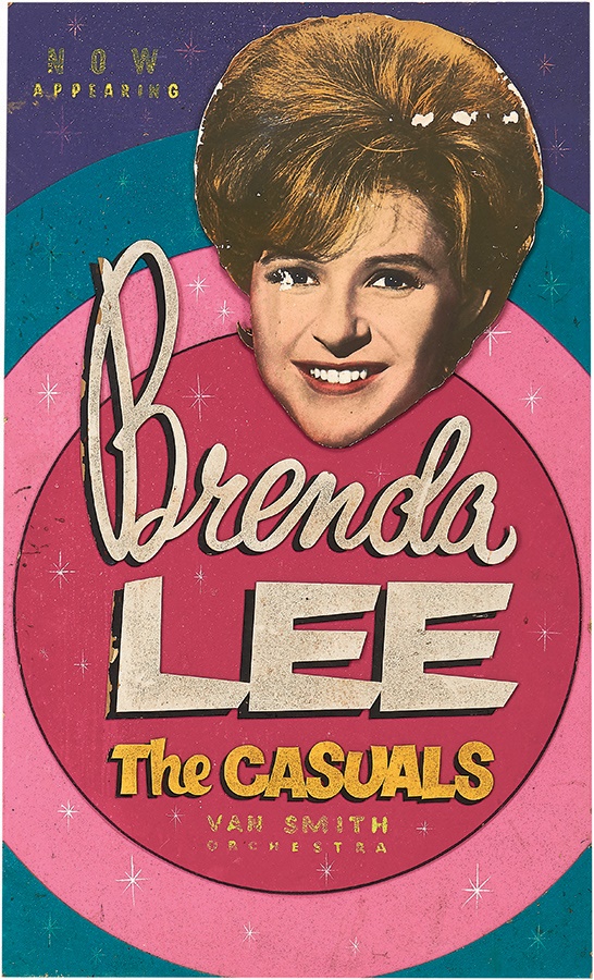 - 1960's Brenda Lee One-Of-A-Kind Marquee Sign