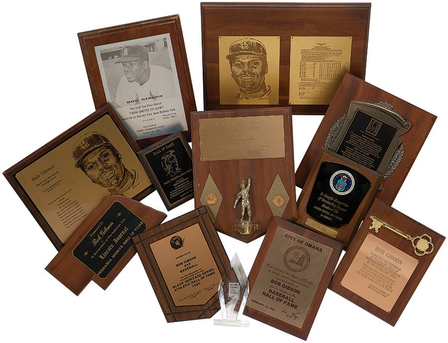 The Bob Gibson Collection - Bob Gibson Award Plaques and Trophy (12)