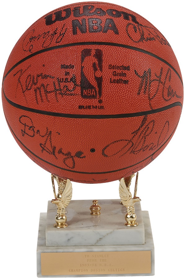 - World Champion 1983-84 Boston Celtics Signed Basketball Trophy