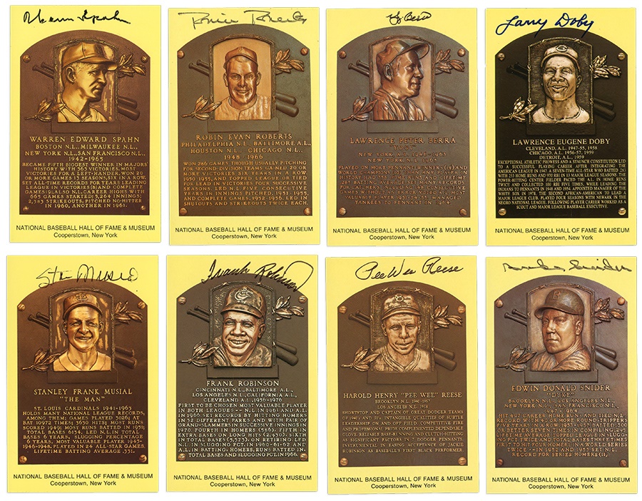 The Lou Brock Collection - Signed Yellow Hall of Fame Plaque Postcards (100)