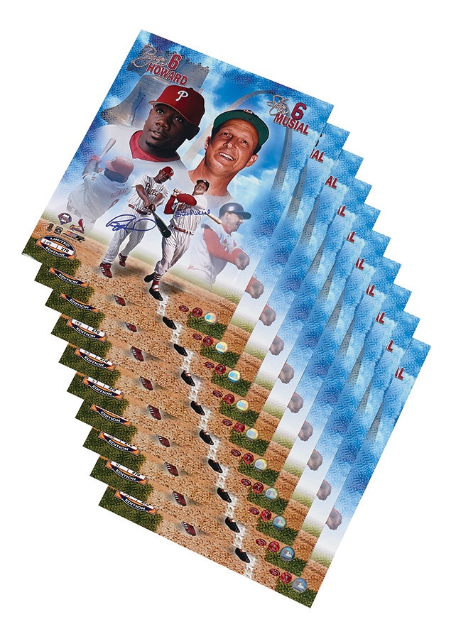St. Louis Cardinals - Stan Musial and Ryan Howard Signed Oversize Limited Edition Photos (10)