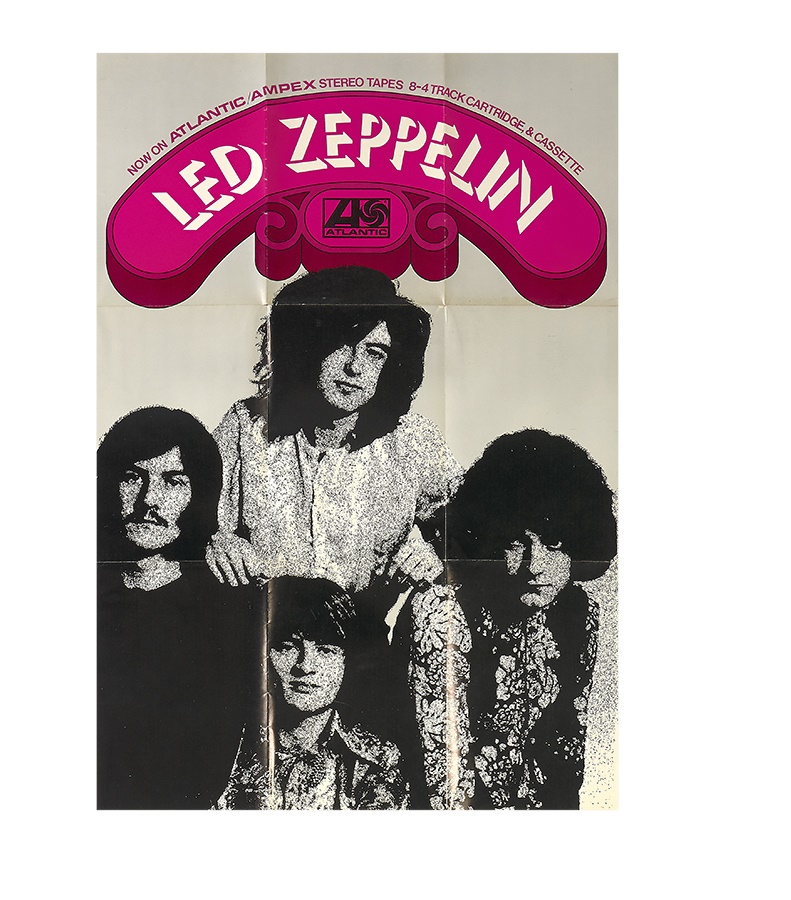 Rock 'N' Roll - 1969 Led Zeppelin 1st Album Advertising Poster