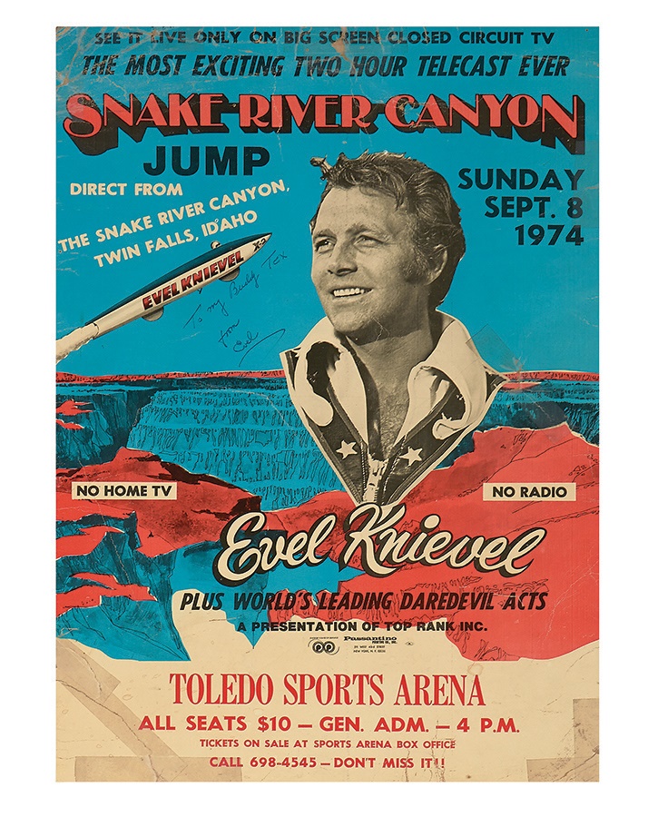 Rock And Pop Culture - Evel Knievel Snake River Canyon Jump Poster