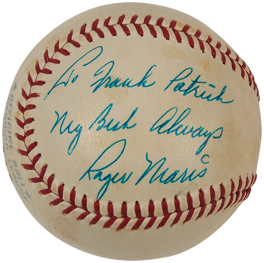 - Roger Maris Vintage Single Signed Baseball (PSA 8.5)