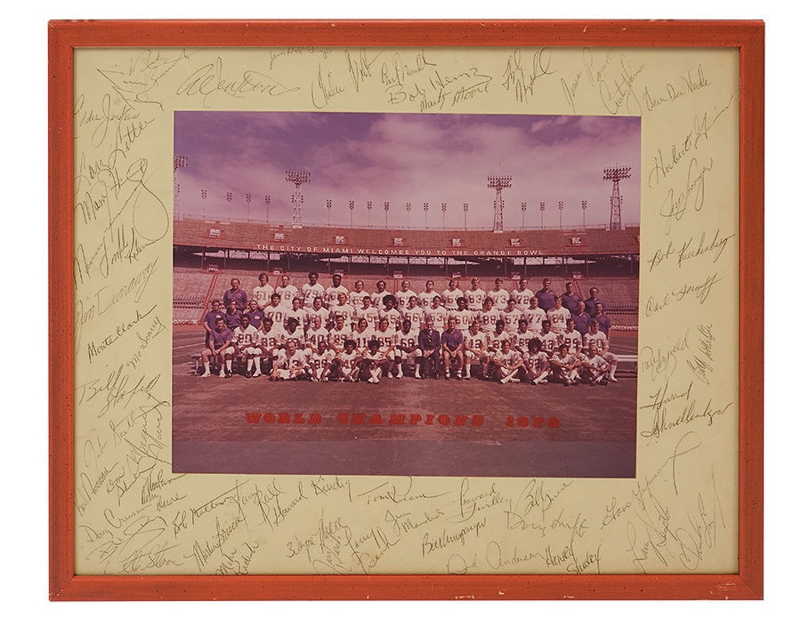 - 1972 Miami Dolphins Vintage Team Signed Photograph