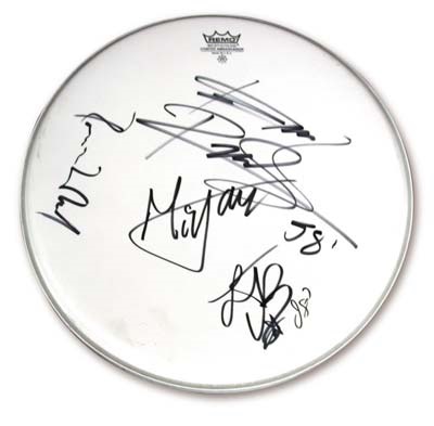 Rolling Stones - The Rolling Stones Signed Drum Head