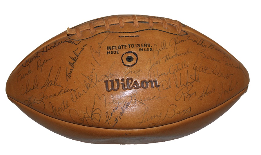 Football - High Grade 1964 Cleveland Browns World Champions Team Signed Football