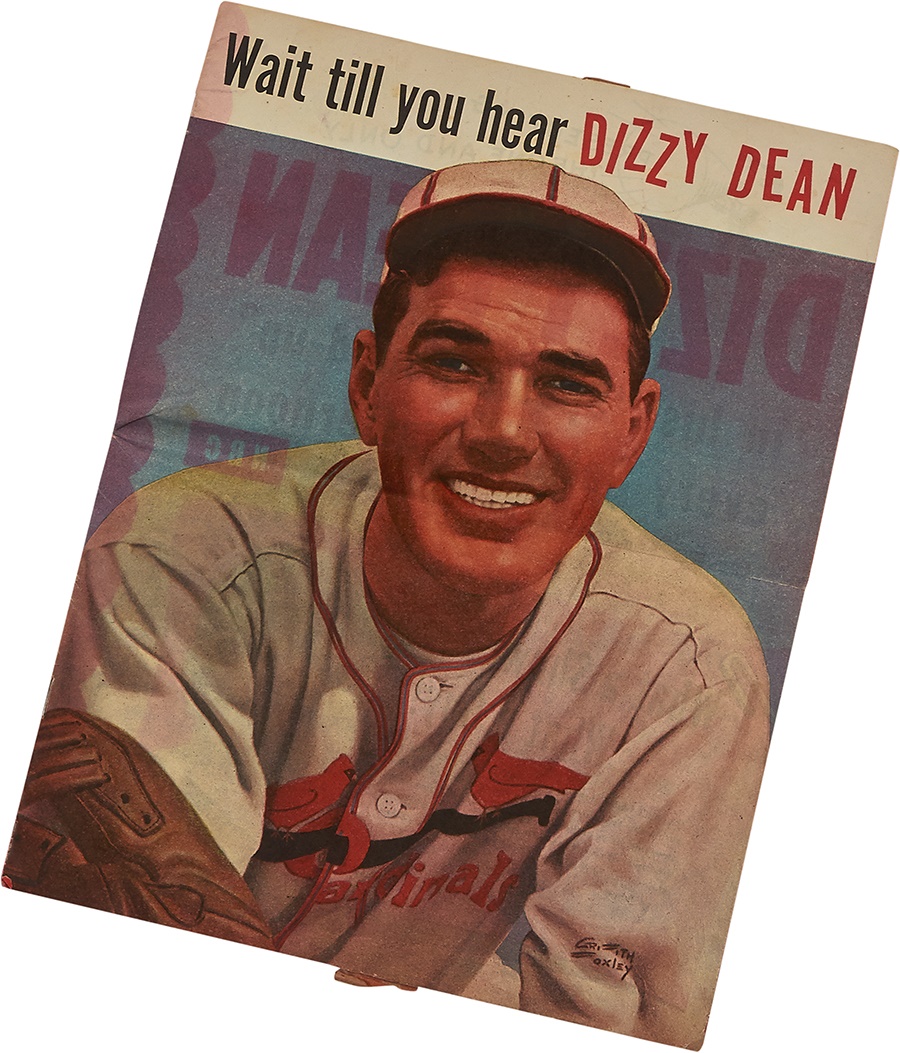 Internet Only - Rare 1949 Dizzy Dean Promotional Carvu Radio Brochure