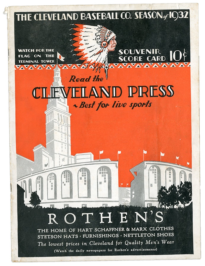 Tickets, Publications & Pins - 1st Game Cleveland Stadium Baseball Program