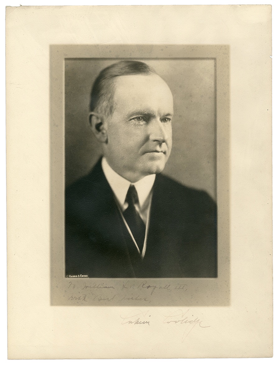 Calvin Coolidge 14x10" Harris & Ewing Signed Photo