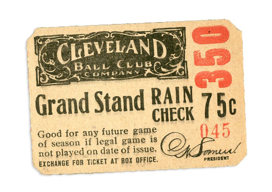 Internet Only - Cleveland Naps Baseball Ticket Stub