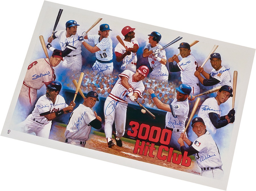 The Lou Brock Collection - Lou Brock's 3,000 Hit Club Signed Prints (5)