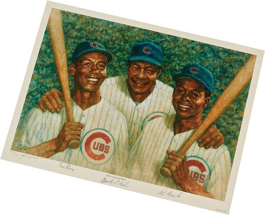 The Lou Brock Collection - "Ernie, Lou and Buck" Signed Lithographs (15)