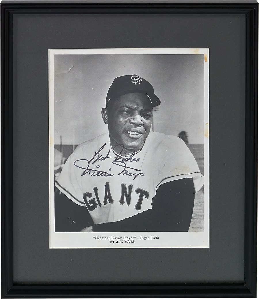 Internet Only - Willie Mays 1970's Vintage Signed Photo