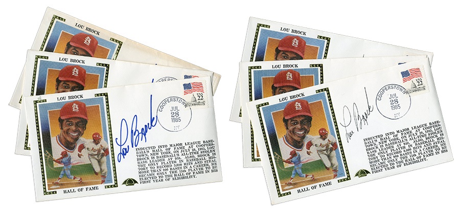 - Lou Brock Signed First Day Covers (133)