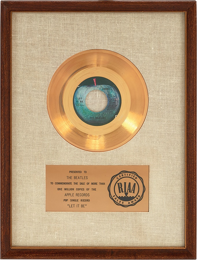 The Beatles 45 Gold Record Award For 